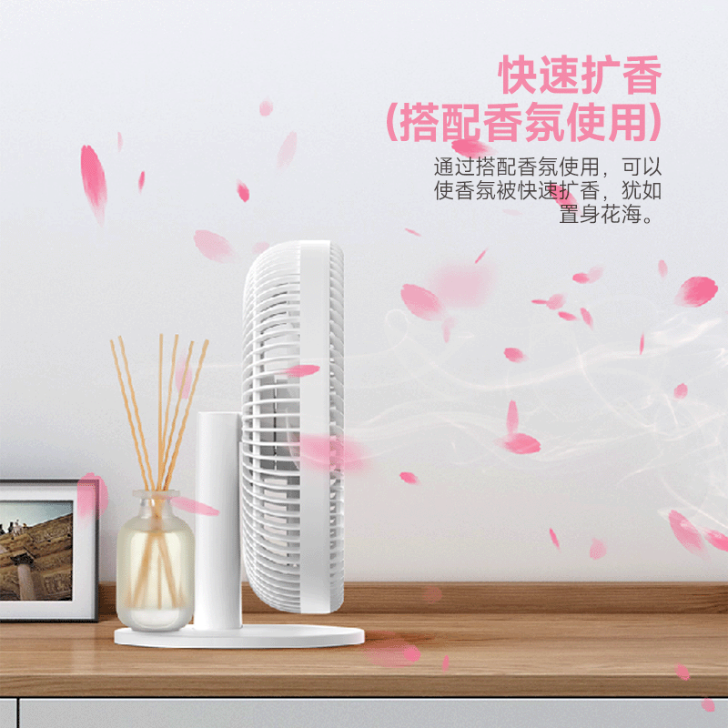 Heallux法国海路世台式电风扇家用充电两用直流静音小型台扇新款桌面落地扇 【直流静音】台式充电长续航风扇