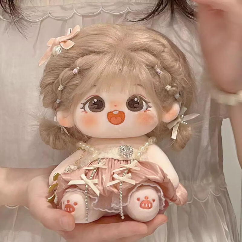 卡丘比棉花娃娃20cm有骨架明星无属性公仔裸娃带含衣服女娃衣送六一儿童 栗粒sp+随机衣服+打理工具+礼盒 20cm有骨架 （进店选择更多）