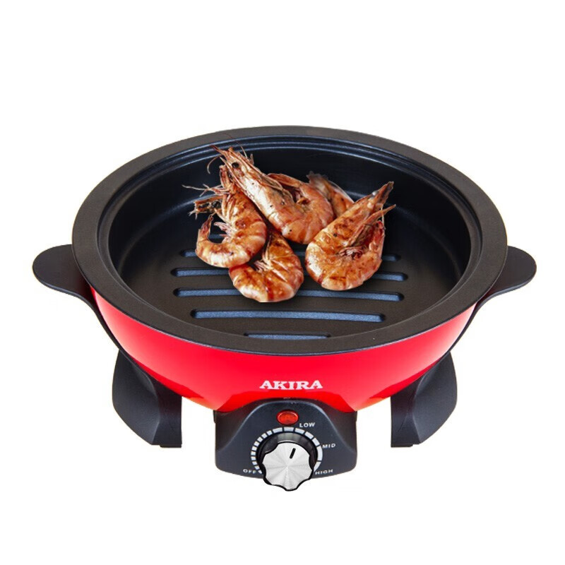 爱家乐电火锅家用迷你分体式304加厚不锈钢家用多功能电热煮锅 2L 标配