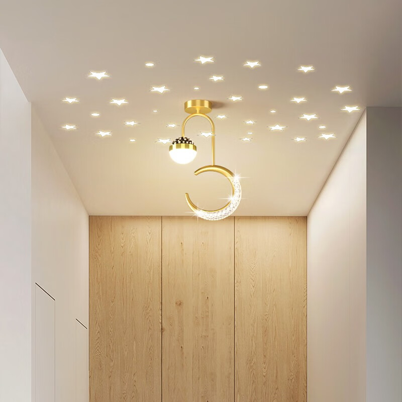 丹菲诺 走廊过道小吊灯现代简约星空灯北欧轻奢金色入户门厅玄关阳台