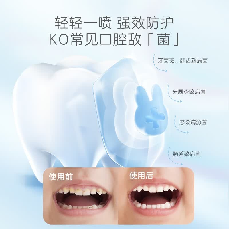 兔头妈妈疯狂动物城 口腔喷雾 儿童婴儿护齿喷雾 宝宝口腔清洁益生菌喷雾 【囤货优选】清新葡萄味3支装