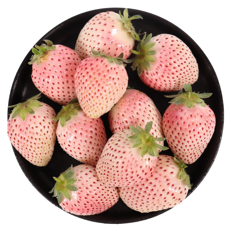 【现摘现发顺丰空运】彩云城 淡雪草莓白草莓奶油草莓新鲜水果现摘现发 顺丰 礼盒装2斤
