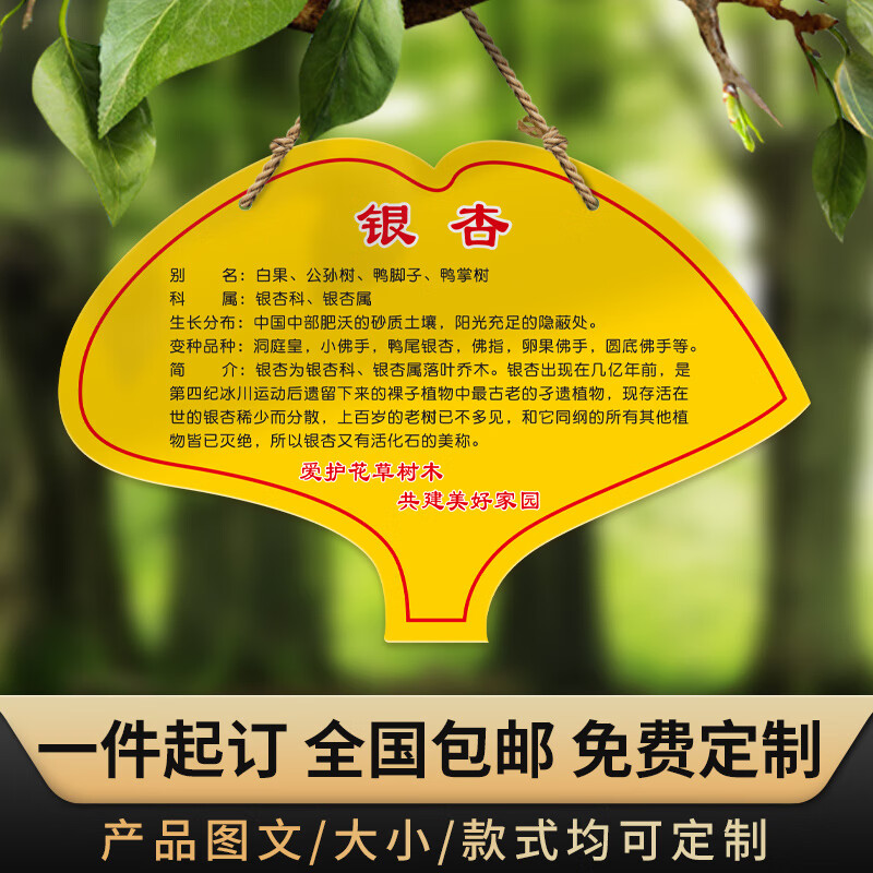 奔新农不锈钢树牌挂牌定制植树节树木花草标识牌植物