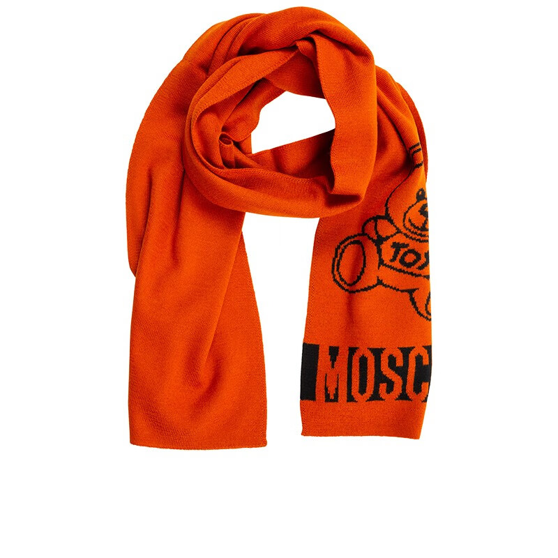 莫斯奇诺(moschino)围巾 男女通用小熊图案混纺羊毛围巾 30650 m2637