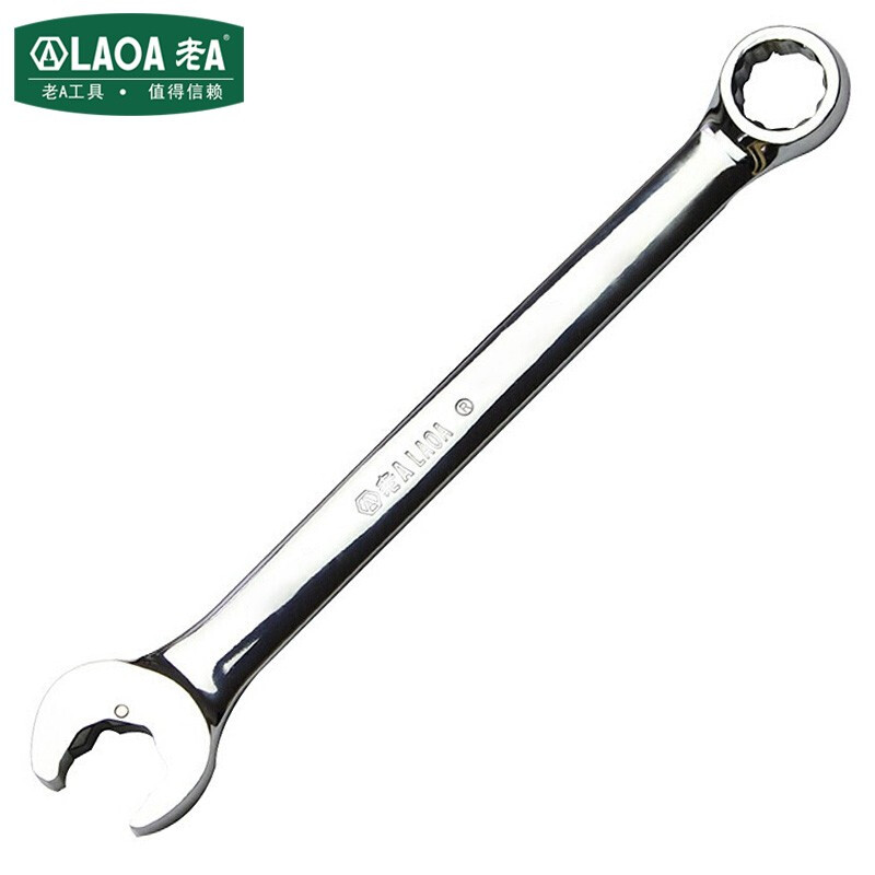 老a(laoa)铬钒钢两用扳手开口棘轮扳手12mm la351212