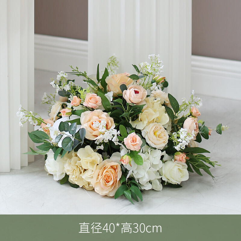 迎宾花柱 婚礼布置路引花球花柱罗马圆柱套装甜品台摆件商场橱窗摆