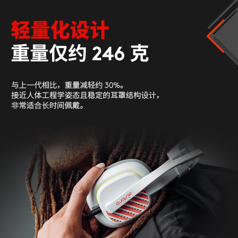 罗技（G）Astro A10升级款 头戴式电脑游戏耳机麦克风 立体声电竞耳机耳麦降噪 PS5吃鸡耳机 机甲白