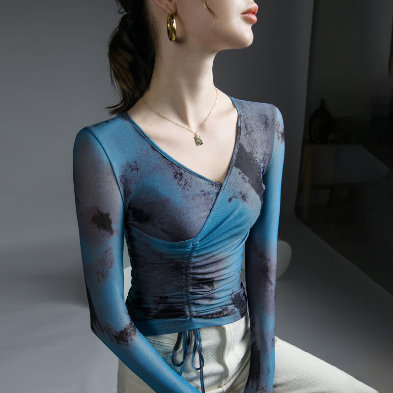 芭库森thim拉丁舞上衣女艺考舞衣新款跳形体国标摩登舞舞蹈练功服装