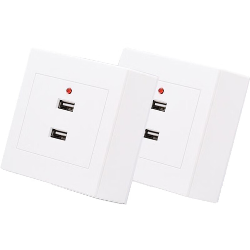 聚远 juyuan  usb插座面板36v伏低压电源插座 明装两孔插座 10个起发