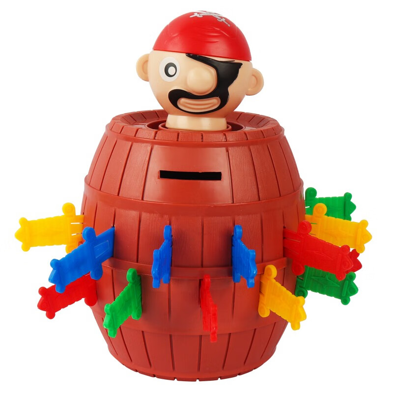 佳依乐大号疯狂海盗桶玩具插刀剑木桶存钱罐创意整蛊儿童桌面游戏道具