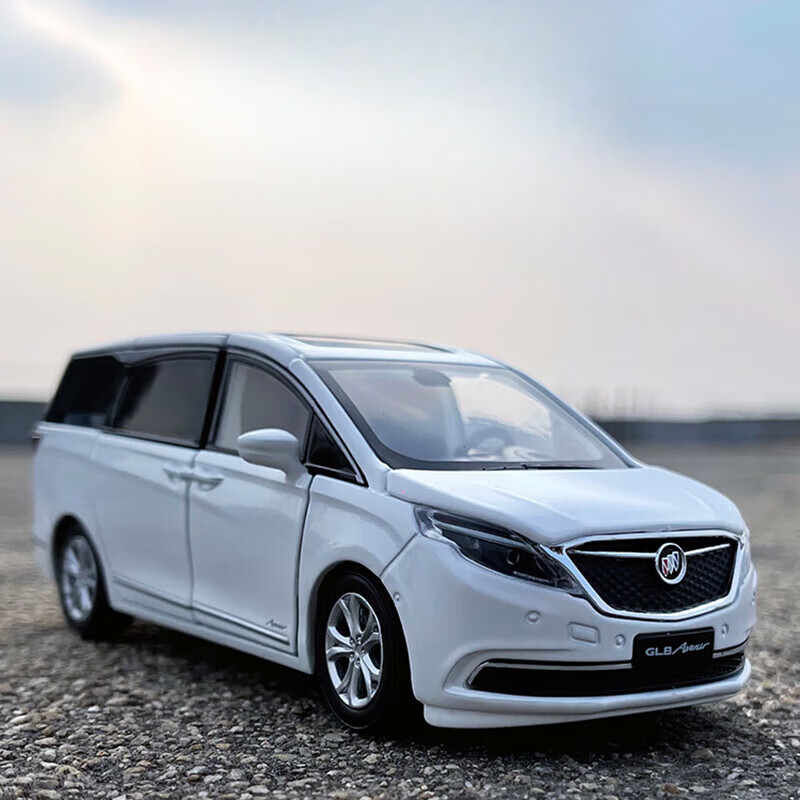 gl8艾维亚合金属汽车模型仿真商务车转向避震声光儿童玩具 别克gl8