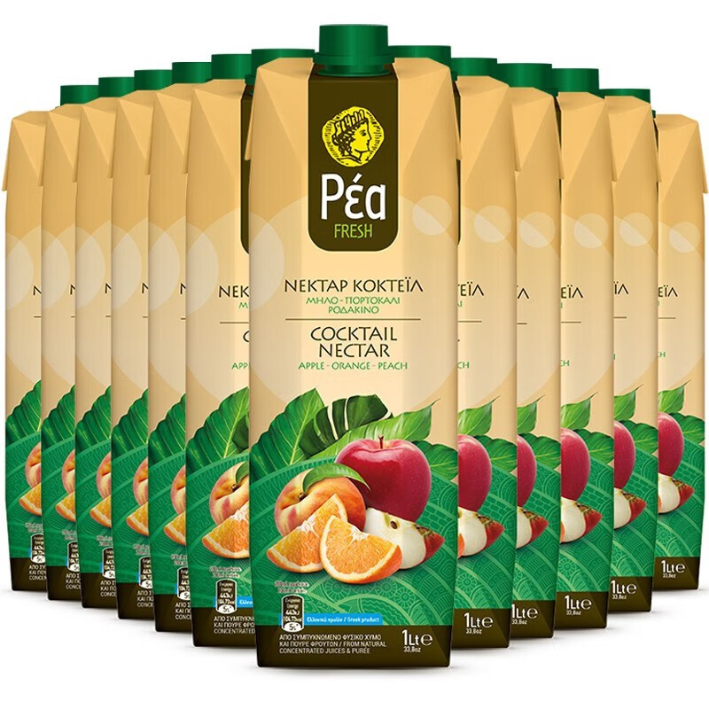 葩莉亚【临期促销】希腊原装进口 复合果汁 果蔬汁饮品果汁饮料1L/盒 复合果汁1L*12盒（到2026/5/19)