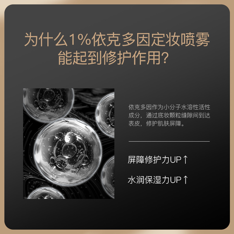 柏瑞美（PRAMY） 1%依克多因修护保湿定妆喷雾持久定妆保湿补水 修护水光亮面70ml（白瓶）
