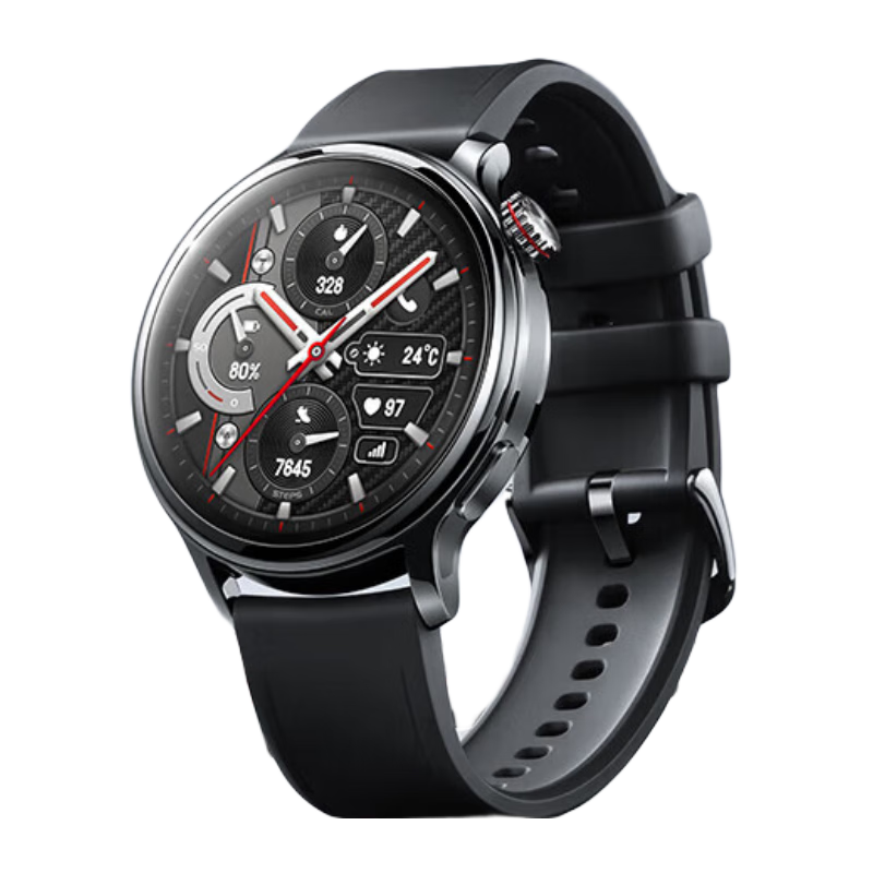 HONOR 荣耀手表4 Pro eSIM智能手表 1.5英寸 黑色氟橡胶表带（北斗，GPS，血氧）