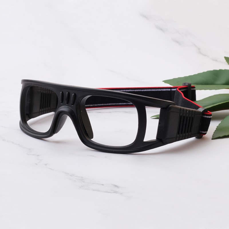 路迪森（LUDISEN）运动近视眼镜打篮球镜框配近视足球眼镜防撞击护目镜可配有度数男 框+配1.61超韧镜片（留言度数）