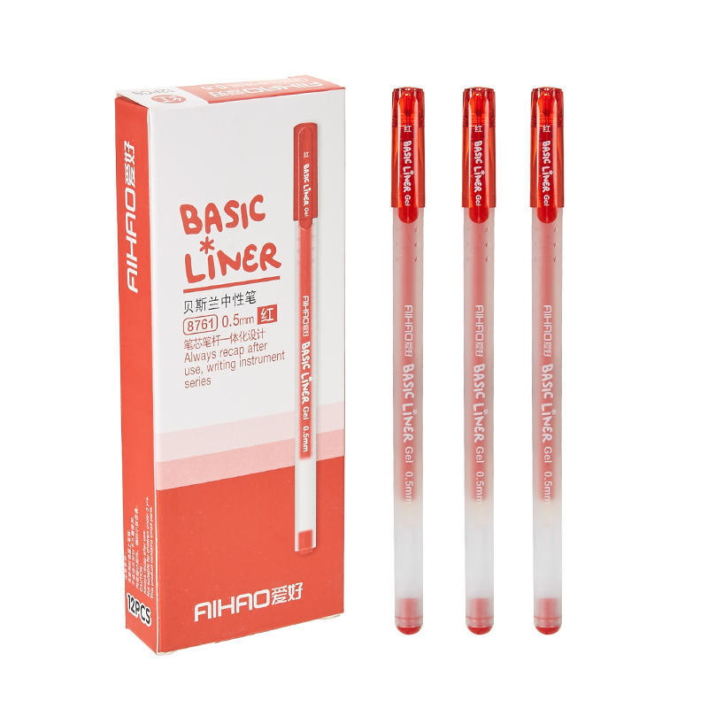 AIHAO0.5MM全针管红色中性笔签字笔-价格走势与评测|京东的笔类历史价格在哪看