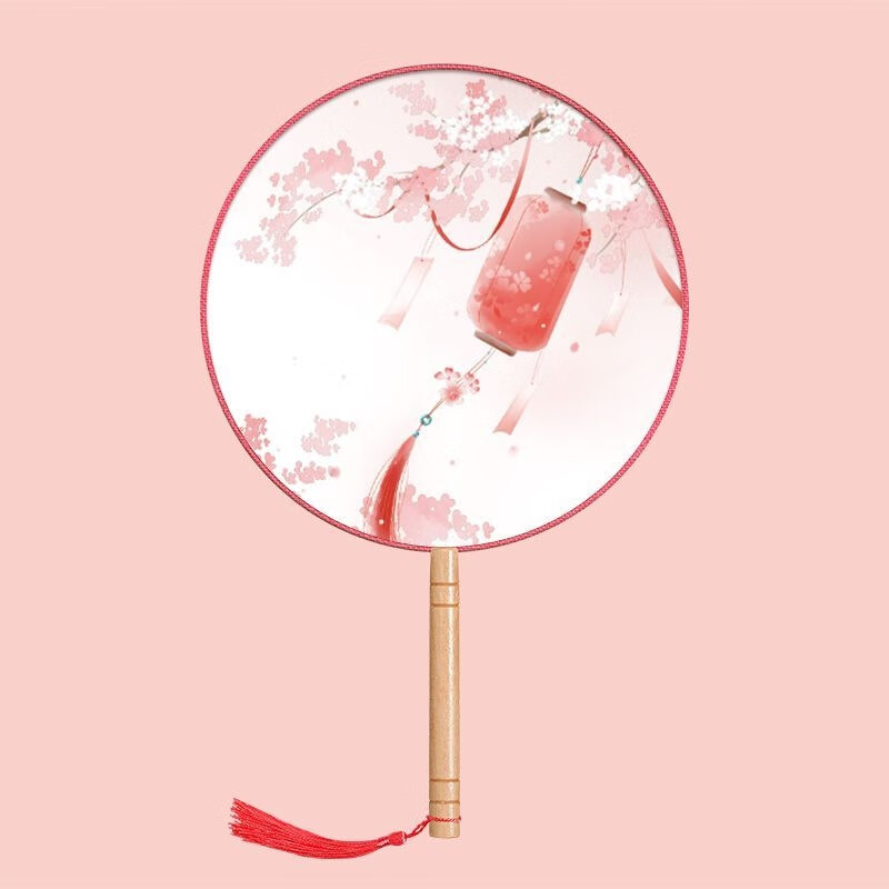 飘窗蒲扇结婚 结婚绣花古风夏季古装蒲扇长柄春风汉服走秀传统双面装