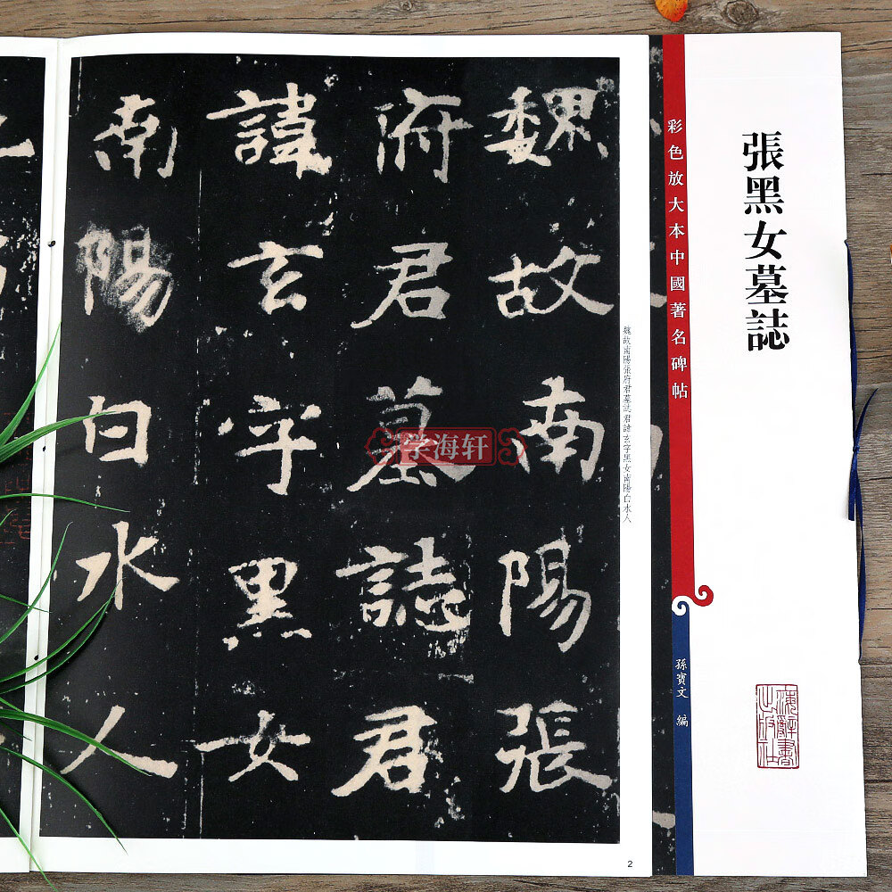 张黑女墓志 高清彩色放大本中国碑帖繁体旁注北魏张玄楷书毛笔字帖古