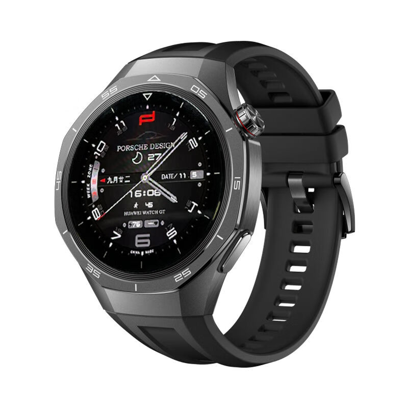 gt 5 pro(46mm)玄玑感知系统智能手表 46mm 曜石黑 黑色氟橡胶表带