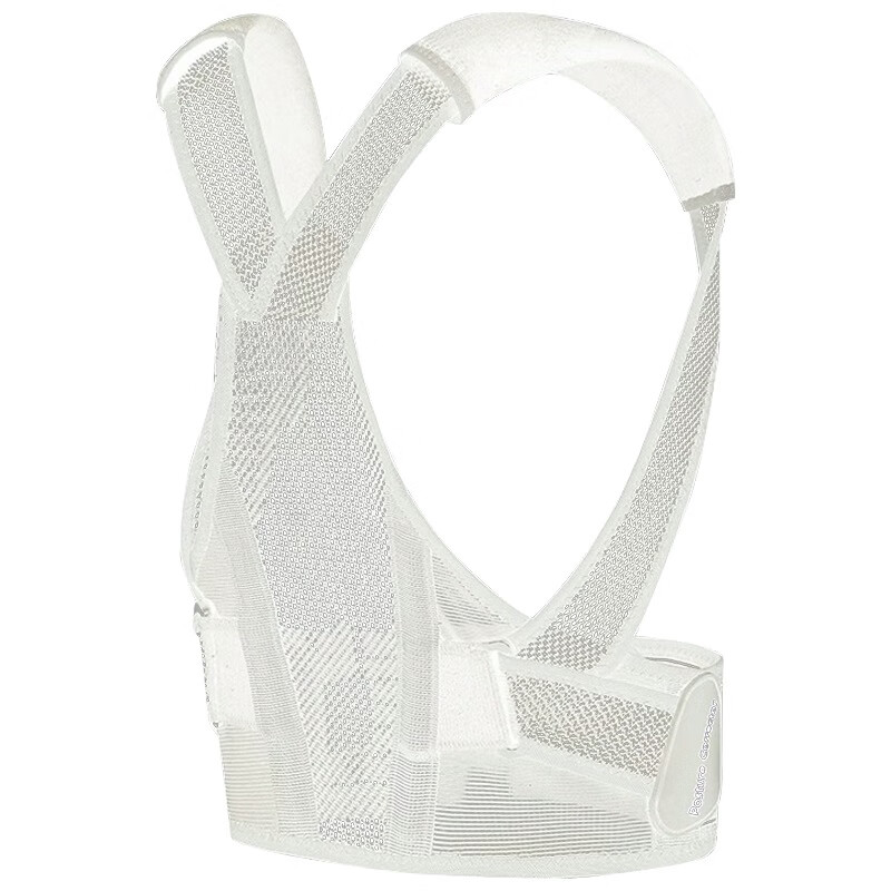 CUYPAS日本儿童驼背矫正带坐姿高低肩膀挺胸防驼背背部矫姿带开肩开背 【白色】透气面料挺拔姿态快乐成长 L【体重60-70KG】