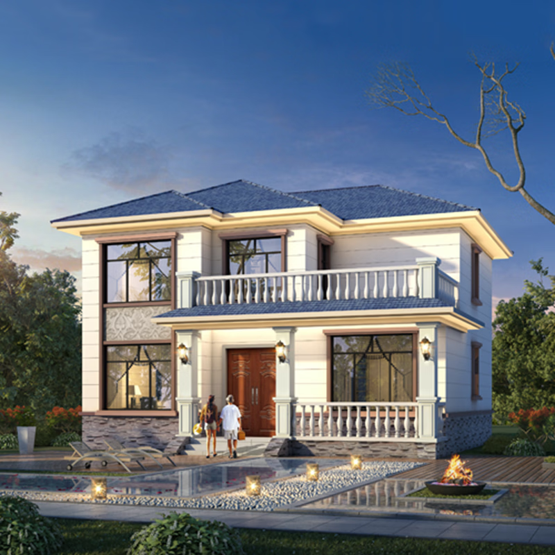 喜墅吉欧式别墅设计图纸二层农村自建房设计图外观效果图房屋设计