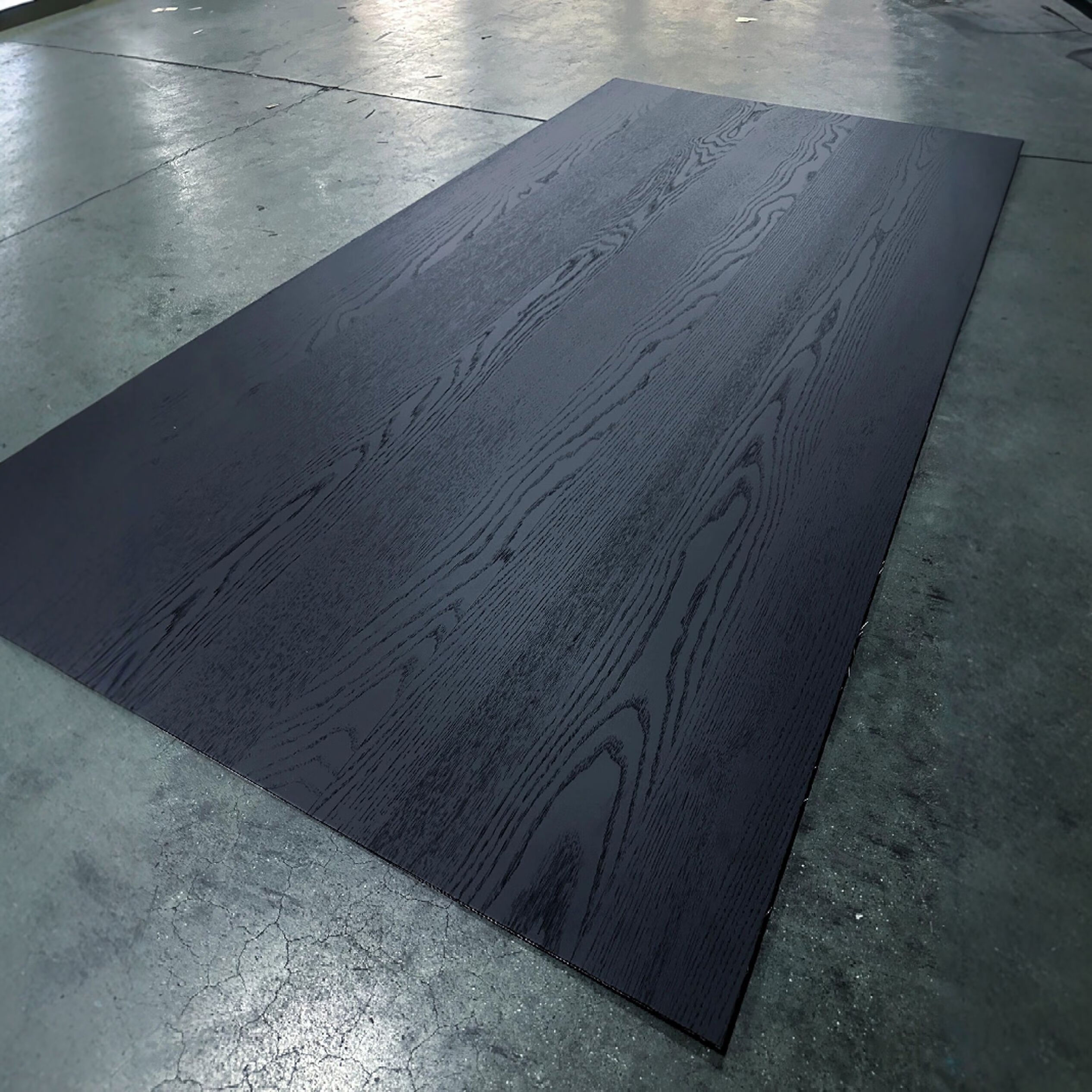 三栖虎高定木饰面涂装意式半透黑色橡木 饰面板科定kd板护墙板实木