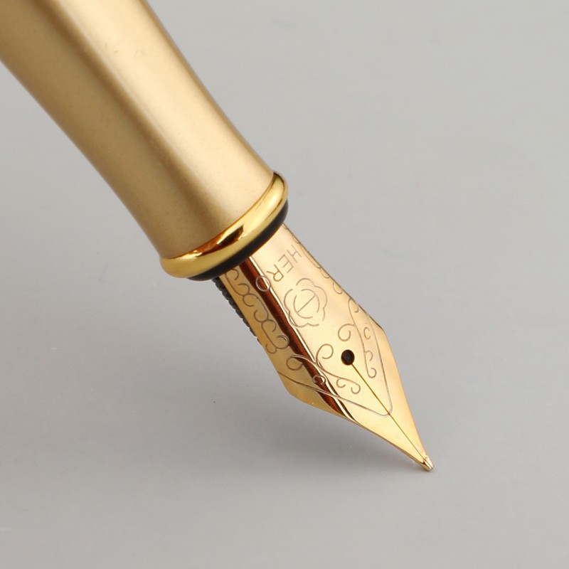 英雄（HERO）钢笔礼盒男女士签字笔礼品商务书法练字三年级中小学生定制刻字笔生日礼物E609 【爆款推荐】耀光黑【礼盒】（送 墨水+墨囊+礼袋） F明尖0.5mm