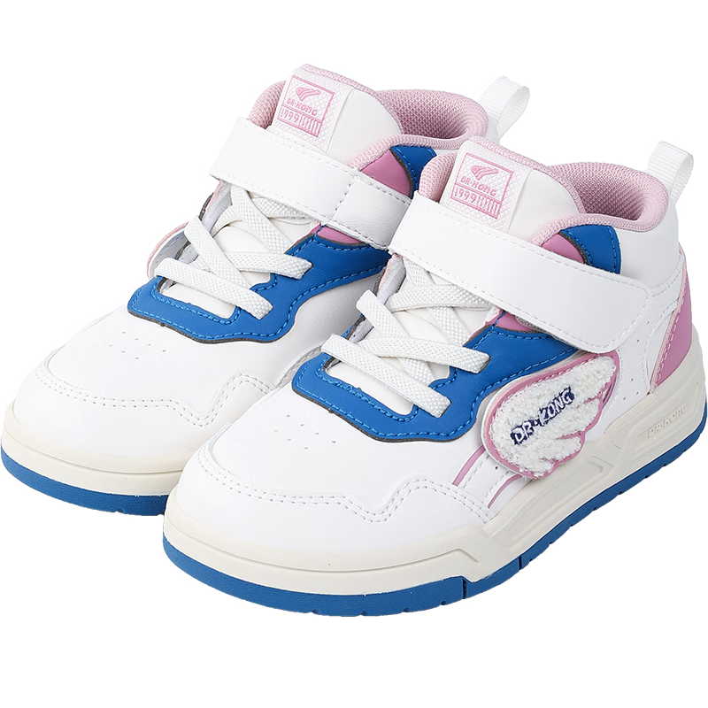 江博士學(xué)步鞋運動(dòng)鞋冬季男女童保暖兒童鞋B14244W004米/粉紅/藍26