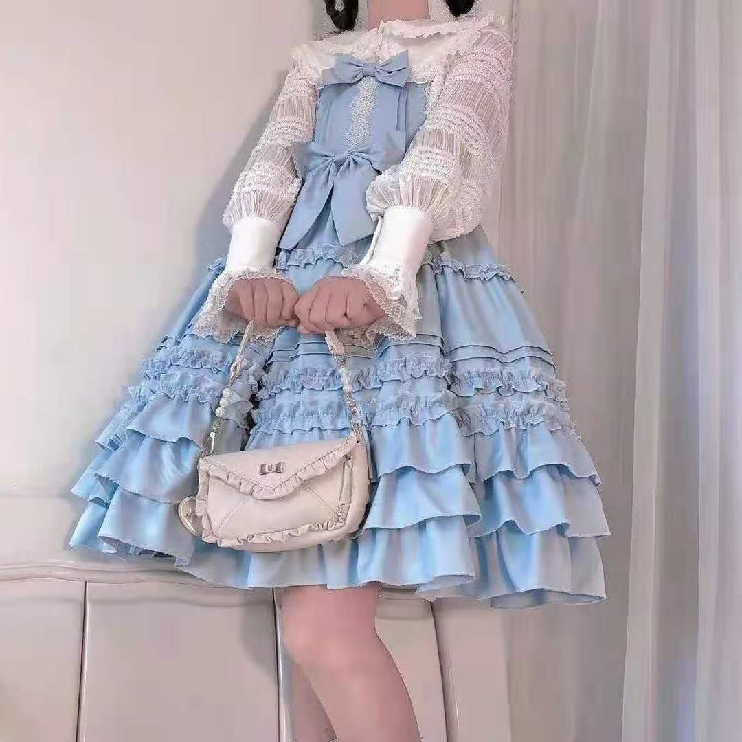 yinfan洛丽塔公主裙秋冬洛丽塔lolita裙子柏林少女jsk可爱中古感吊