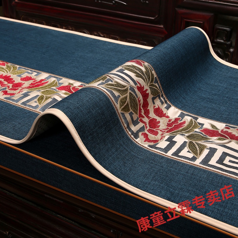 新中式沙发垫套罩  中式新中式实木沙发巾防滑坐垫靠背巾盖布沙发垫套