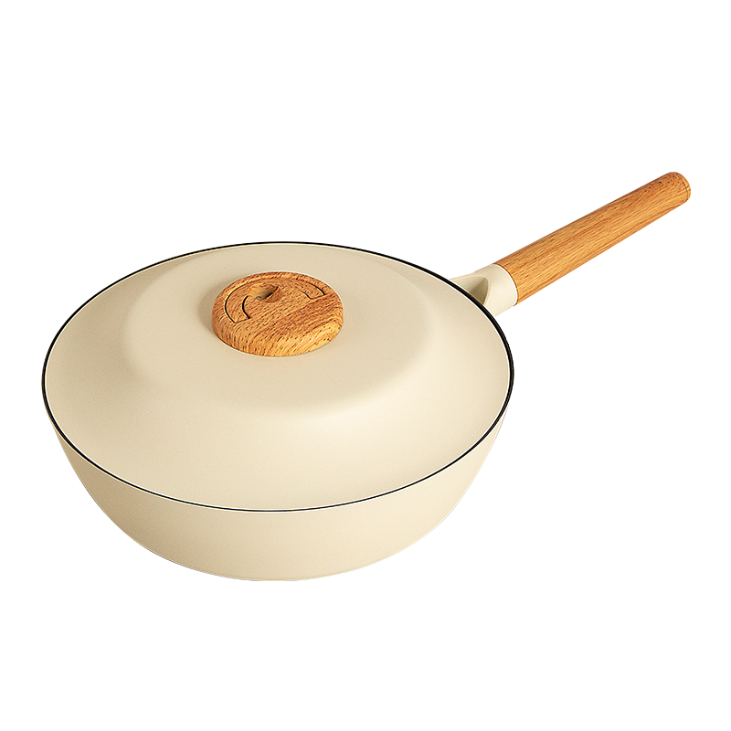 三禾风火轮系列炒锅炖锅煎锅钛不粘三件套进口抗菌涂层不粘锅 【钛不粘】风火轮三件套炒锅+煎锅+汤锅 30cm