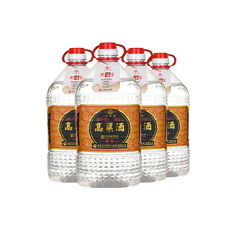 几江牌（jijiangpai）中华老字号几江牌60度5L桶装原浆高粱酒泡酒专用白酒（纯粮酿造） 60度 5L 4桶