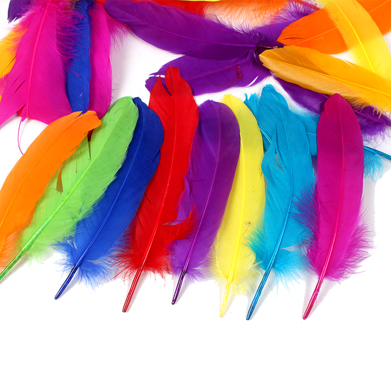与同 幼儿园手工彩色羽毛绒毛 大飘羽毛 鹅毛 diy手工材料 饰品配件