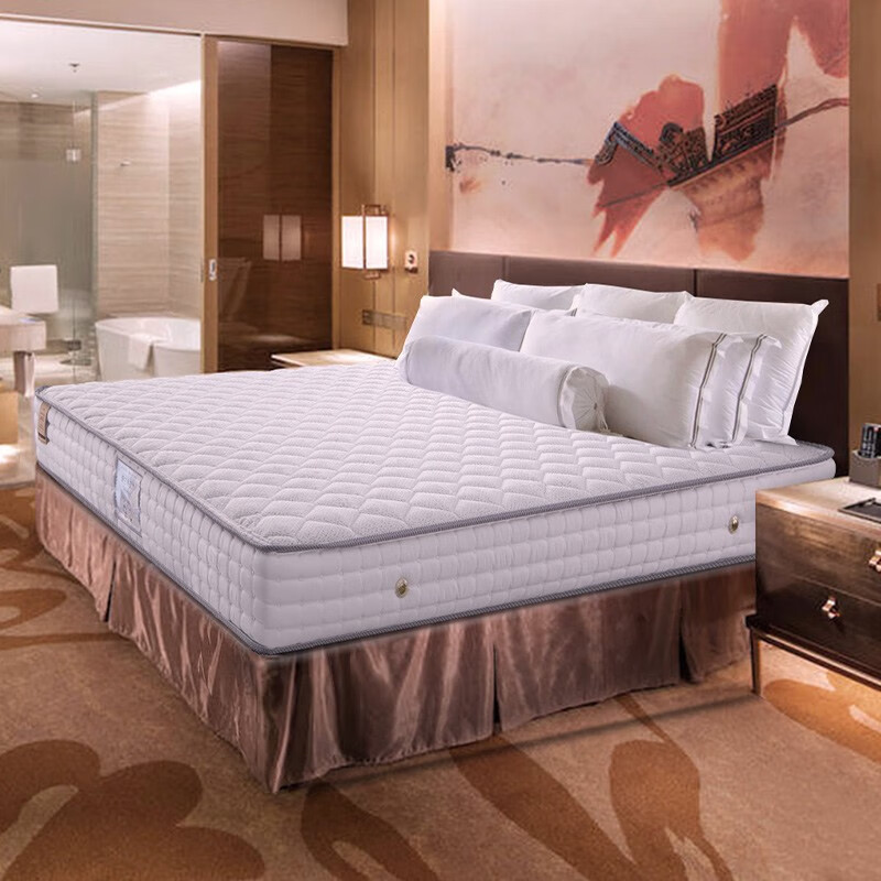 金可儿床垫18米护脊弹簧席梦思床垫五星酒店可定制世茂希尔顿白色