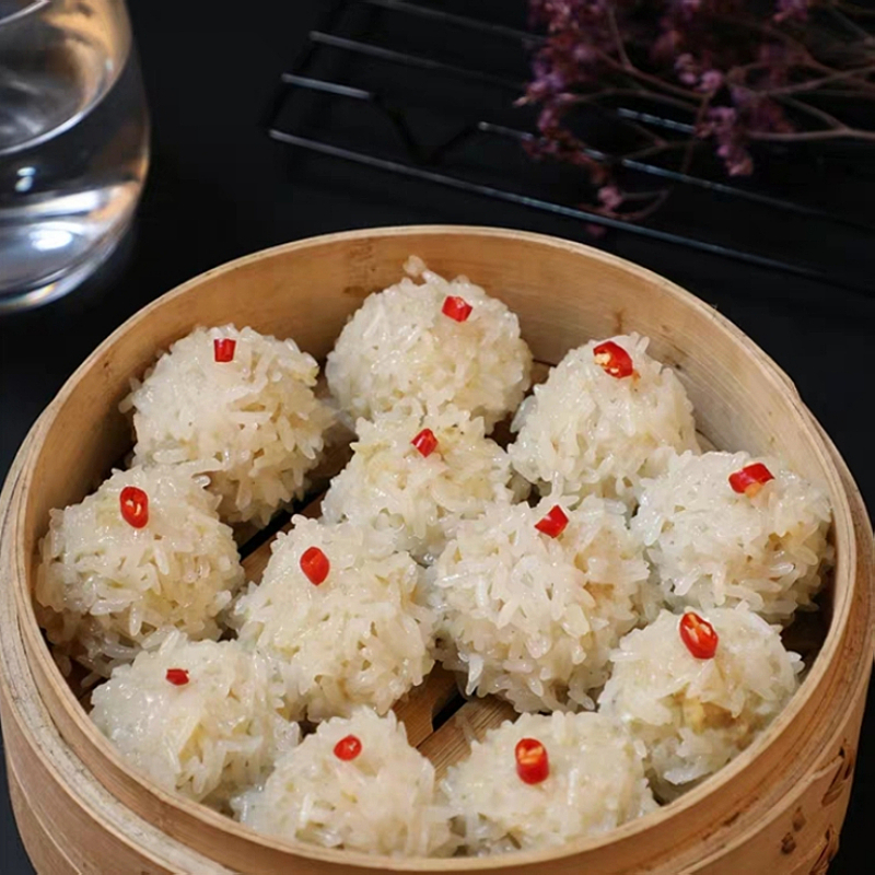 藕丸12粒/袋*2袋糯米丸蒸热即食香煎藕丸点心酒店特色成品菜糯米藕丸