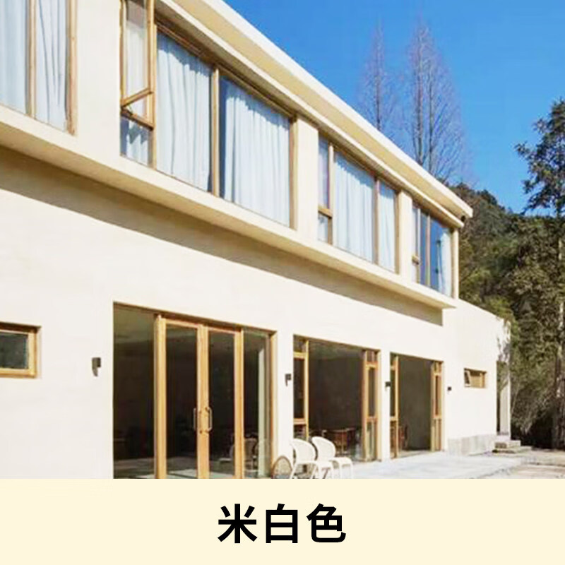 聚益外墙漆碱耐候水晒乳胶漆别墅室外白色彩色油漆面漆墙面涂料 米色