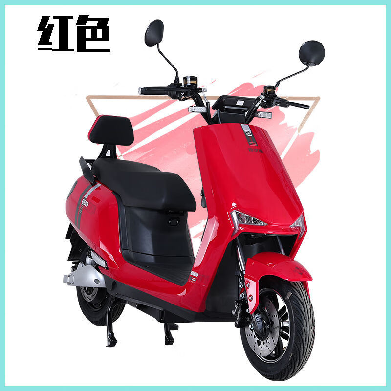 大牛电动车成人电摩爬坡踏板式电动摩托车72v大金牛电动车 红色-新品