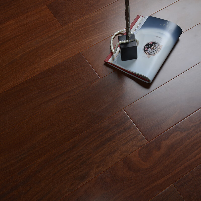 施韵令龙凤檀二翅豆原木实木地板黑胡桃色钢琴烤漆卧 龙凤檀黑胡桃色