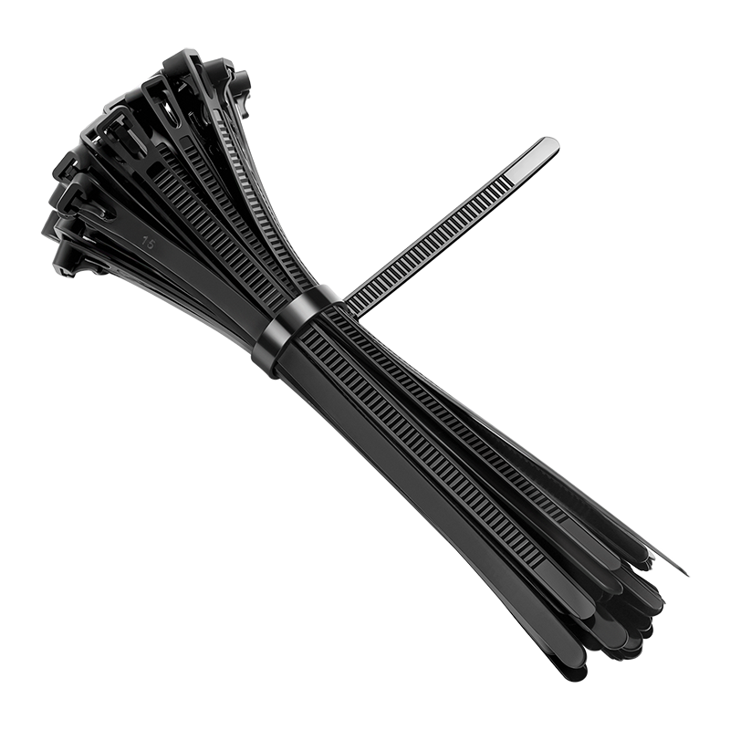 必优美(BUBM)扎带 自锁式尼龙扎带 多功能扎线带束线带 加宽扎带可重复使用 3.6*200mm  黑色100根