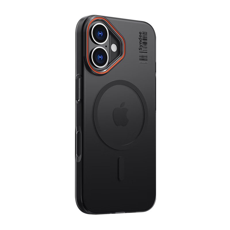 暴走适用苹果16手机壳 iphone16?；ぬ?磁吸柔砂肤感透色轻薄简约撞色硬壳?；た?柔雾黑