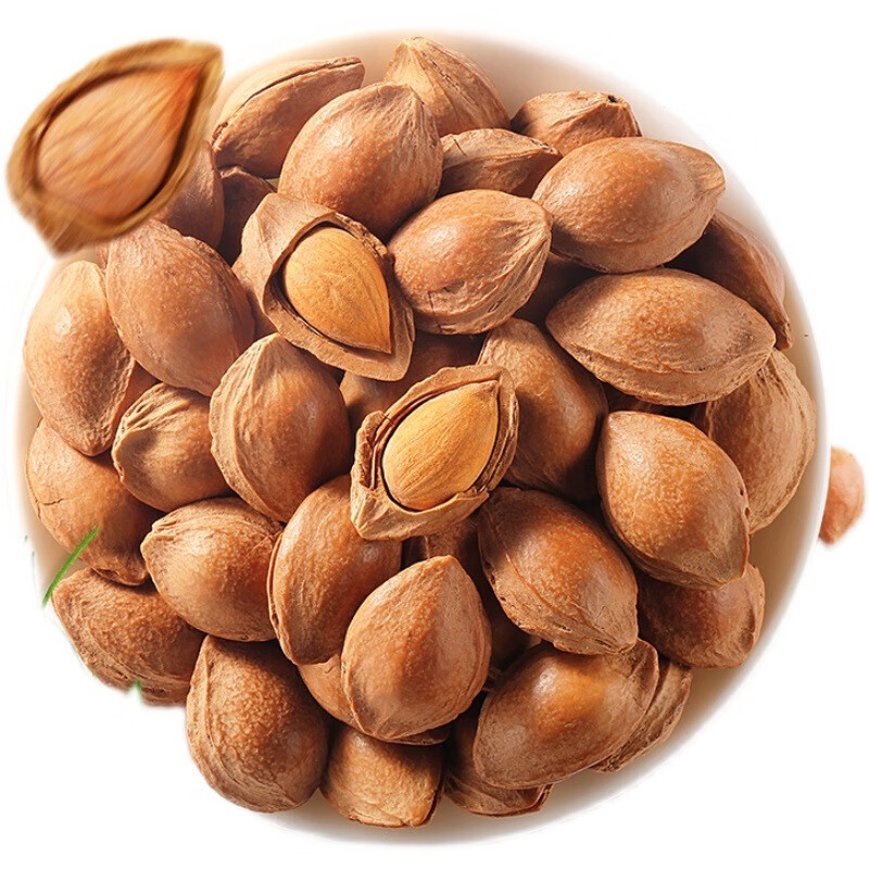 番薯鲜森小杏仁新疆特产开口杏核奶香味带壳袋装坚果炒货零食 小杏仁1