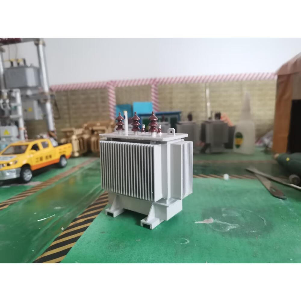 s11油浸电力迷你变压器模型摆件玩具办公汽车送客户生日礼物塑料 灰白