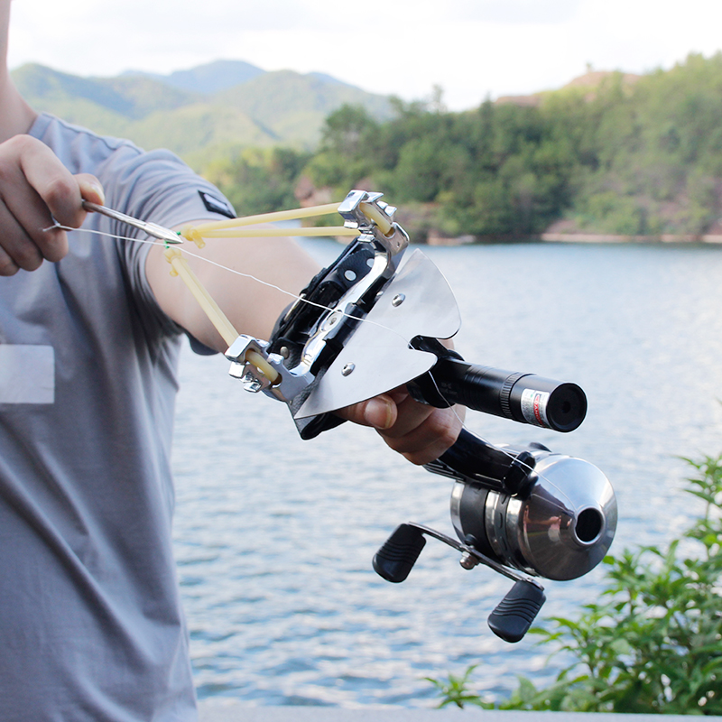 d&q 弹弓精准鱼镖射渔镖户外打渔套装神器射钓鱼器强力瞄两用一体打鱼