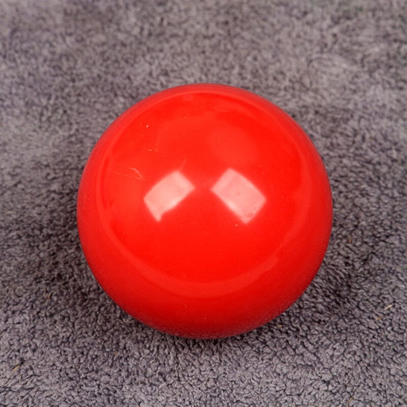 25母球红蓝绿粉黑黄彩球白球台球子零卖桌球子 斯诺克红色球 (直径5.