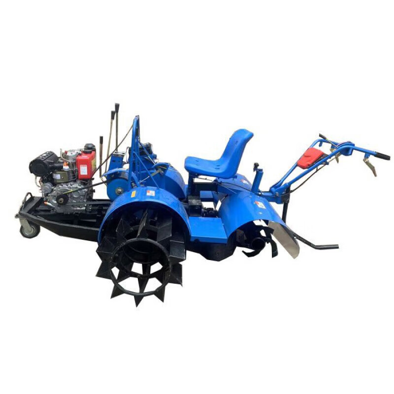 xmsj柴油船式旋耕机机耕船耕蒲船微耕打浆打田水田稻田草乘坐式犁田机