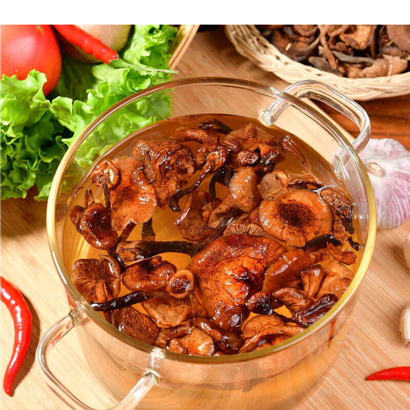 虎钢馋东北野生榛蘑干货500g小鸡炖蘑菇长白山土特产无根货一斤真蘑棒