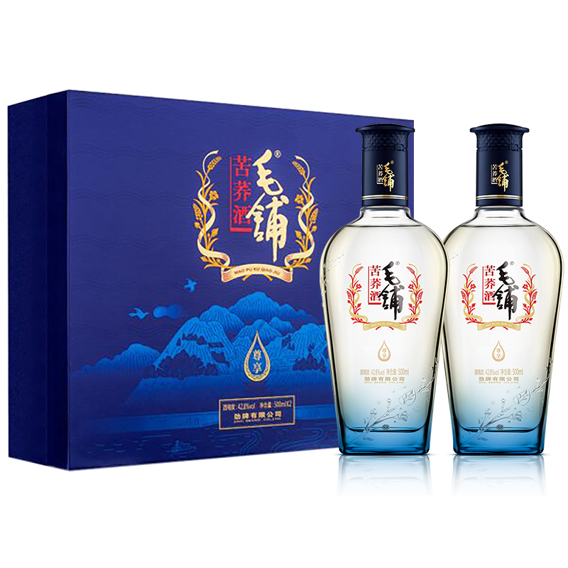 劲牌毛铺苦荞酒 尊享 42.8度 配制酒水 42%vol 500mL 2瓶 【毛铺金荞酒】 176元