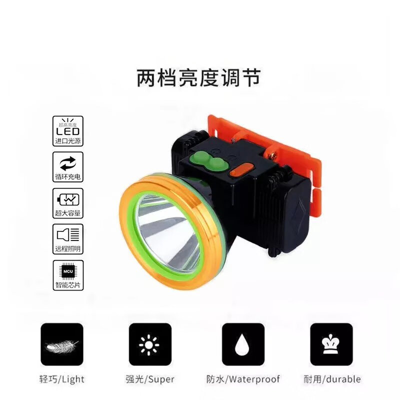 led头灯强光充电头戴式锂电小手电筒钓鱼专用矿灯超长续航 100w爆亮两