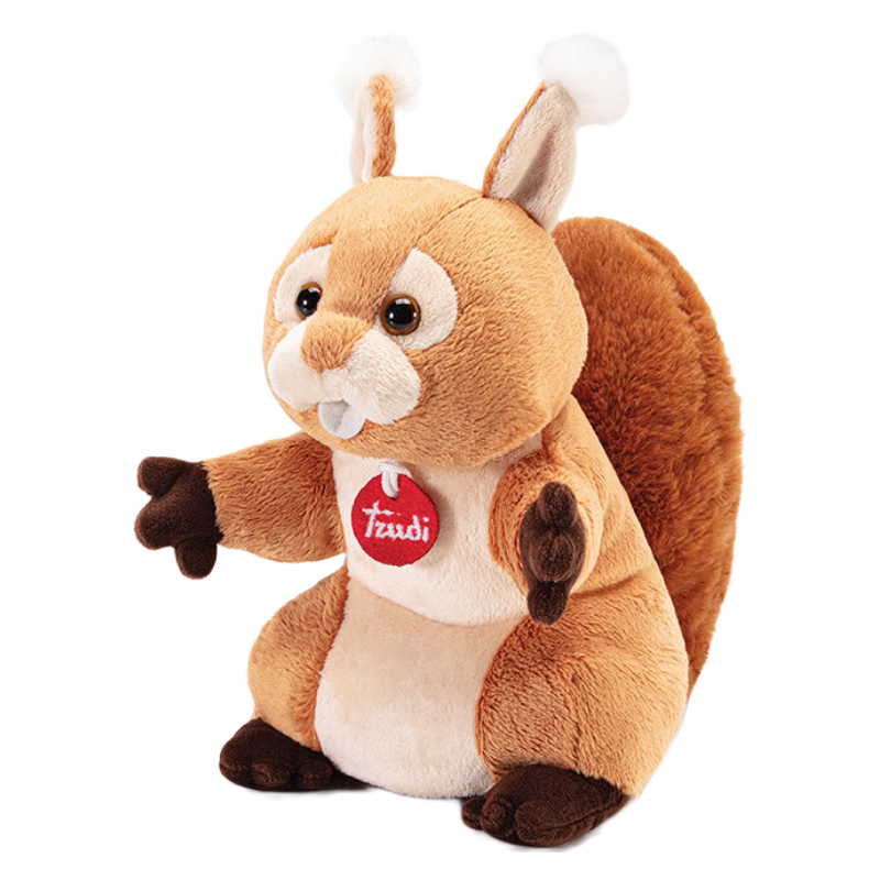 TRUDI松鼠公仔手偶松鼠毛絨玩具松鼠玩偶早教毛絨公仔生日禮物娃娃 29625松鼠公仔手偶