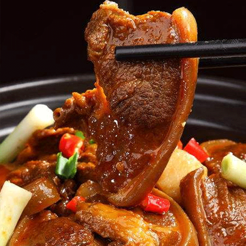 虎钢馋干锅驴肉500g加热即食带皮酒店饭店餐饮用特色菜半成品美食冷冻